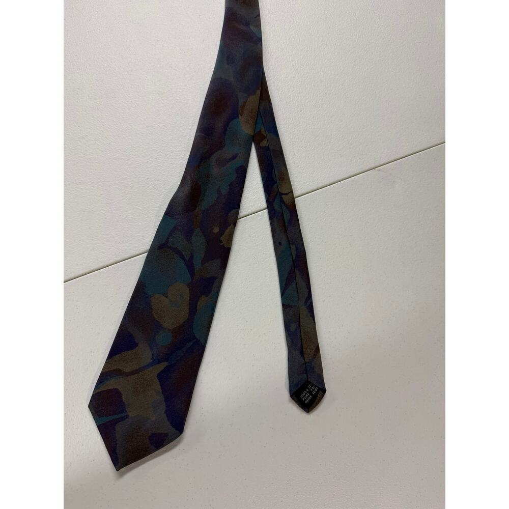 Geoffrey Beene Men's 100% Silk Vintage Tie Camouflage Abstract Geometric